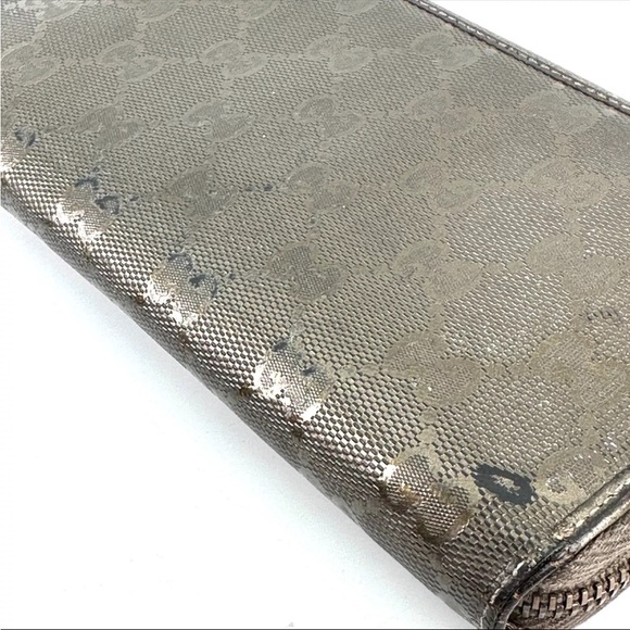 Gucci 🪢 Imprime Monogram GG Pierce Zip Around Wallet Mauve - Picture 8 of 15